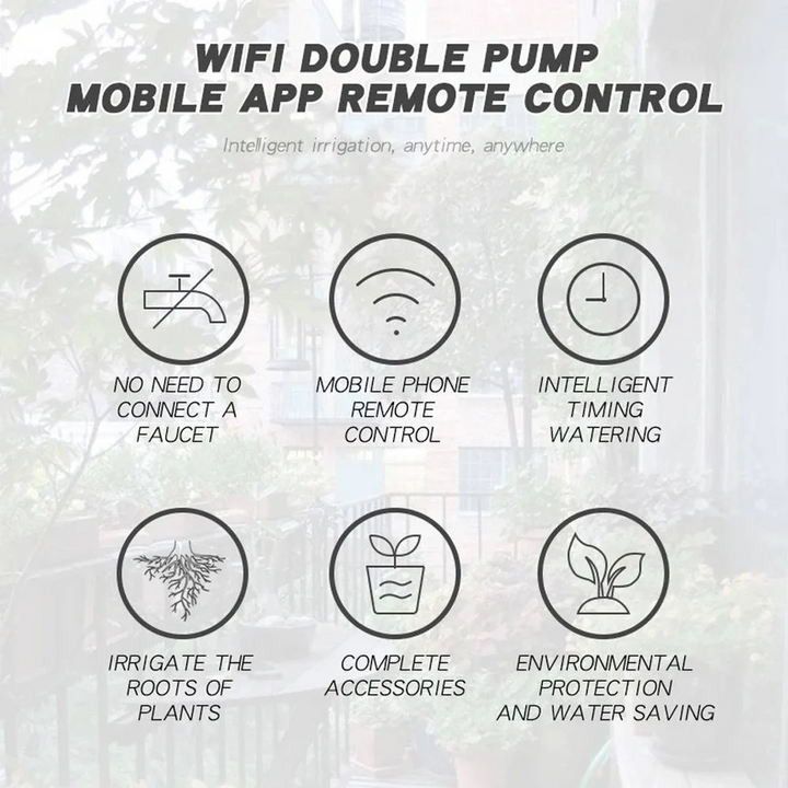 Skanto | WiFi Smart Automatisk Vanning for Planter oppe til 20 Potte