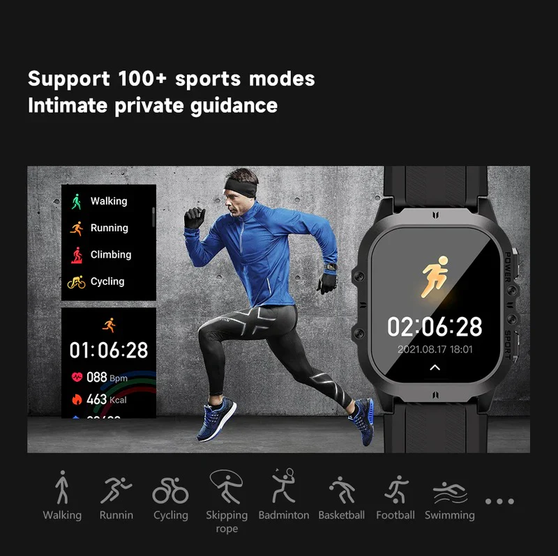 Skanto | Vanntett Smartklokke, Fitness Sporing, Bluetooth 5.0