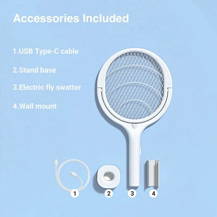 Skanto | 5 i 1 Bug Zapper Racket med hurtiglading
