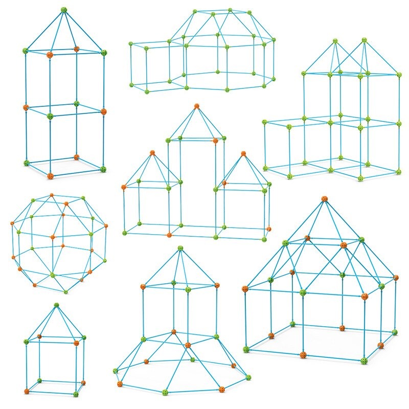 Norvo | FortBuilder Lekesett | Bygg Din Egen Magiske Telt - Kreativ Leketøy for Barn