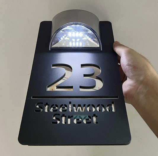 Personliggjorte Solar LED Lys Husnummer Skilt