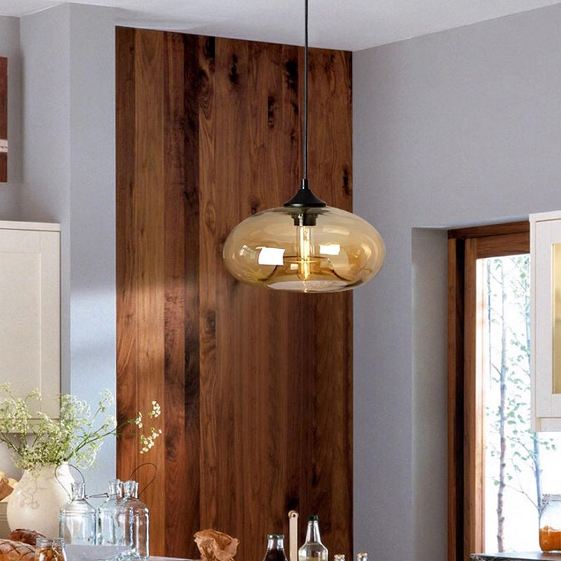 Skanto | Vintage Pendellampe av Farget Glass