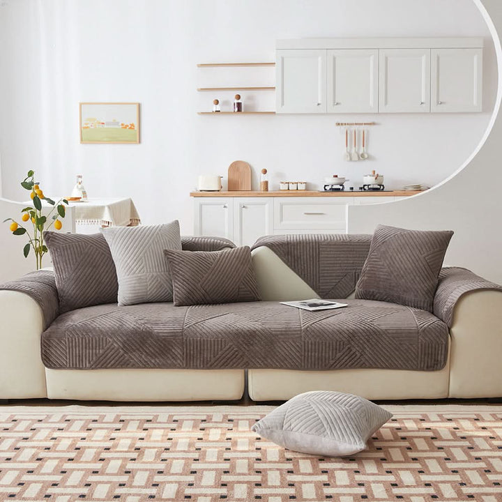 Skanto | PlushGrip – Non-slip plush sofa cover