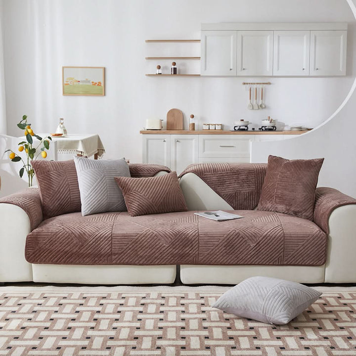 Skanto | PlushGrip – Non-slip plush sofa cover