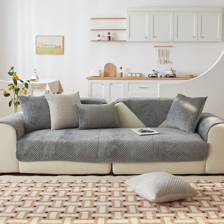 Skanto | PlushGrip – Non-slip plush sofa cover