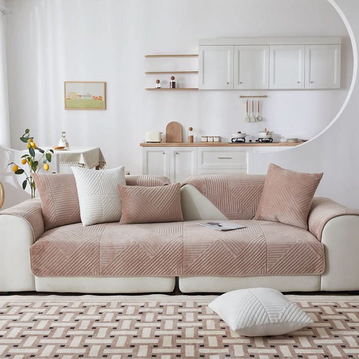 Skanto | PlushGrip – Non-slip plush sofa cover