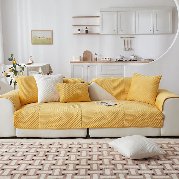 Skanto | PlushGrip – Non-slip plush sofa cover