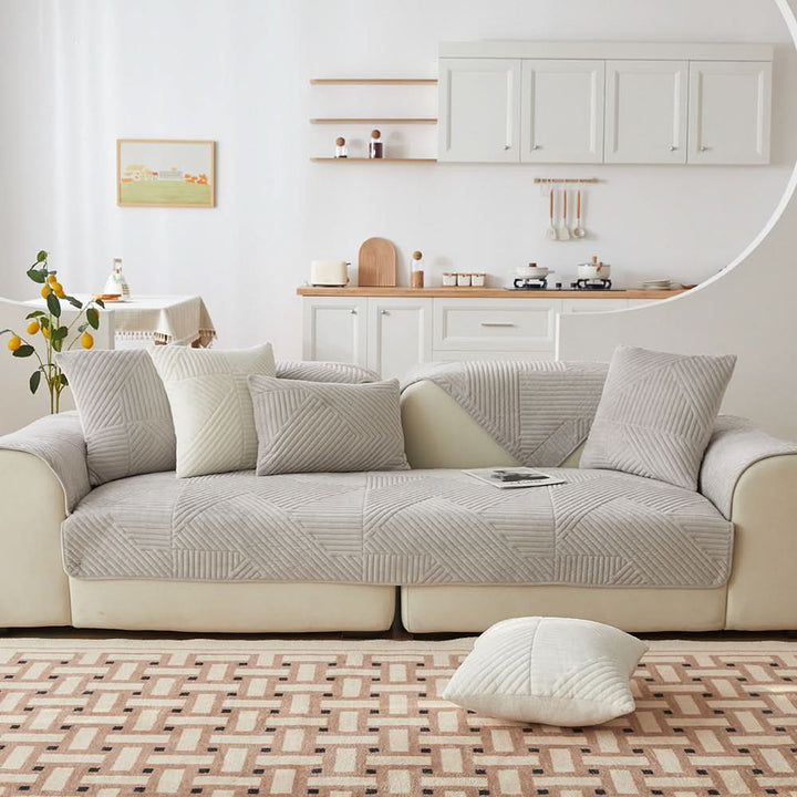 Skanto | PlushGrip – Non-slip plush sofa cover
