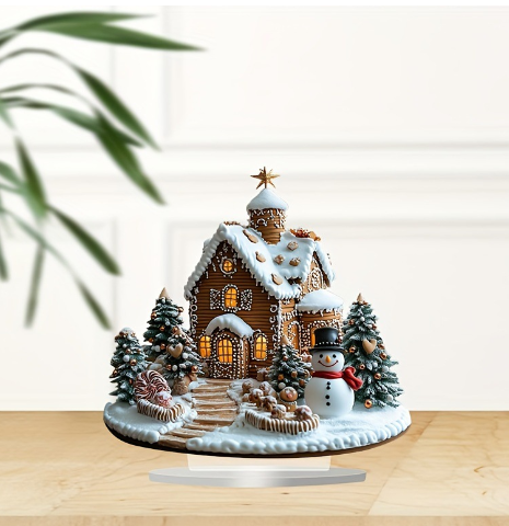 Skanto | Skinner Pepperkakehus – Sjarmerende juleborddekorasjon med belysning