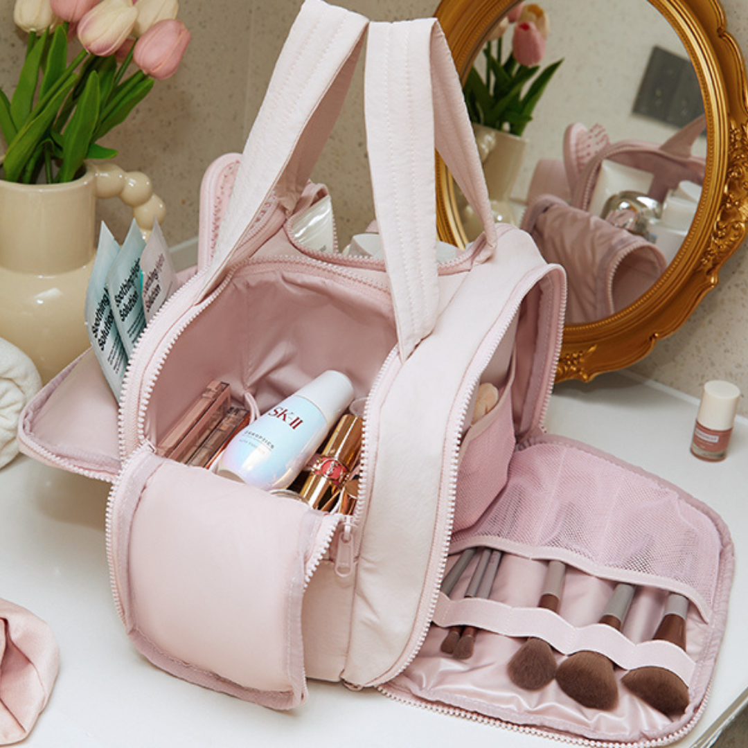 Multipurpose Toalettveske | Myk, Romslig, 4-i-1 Organisator | Skanto