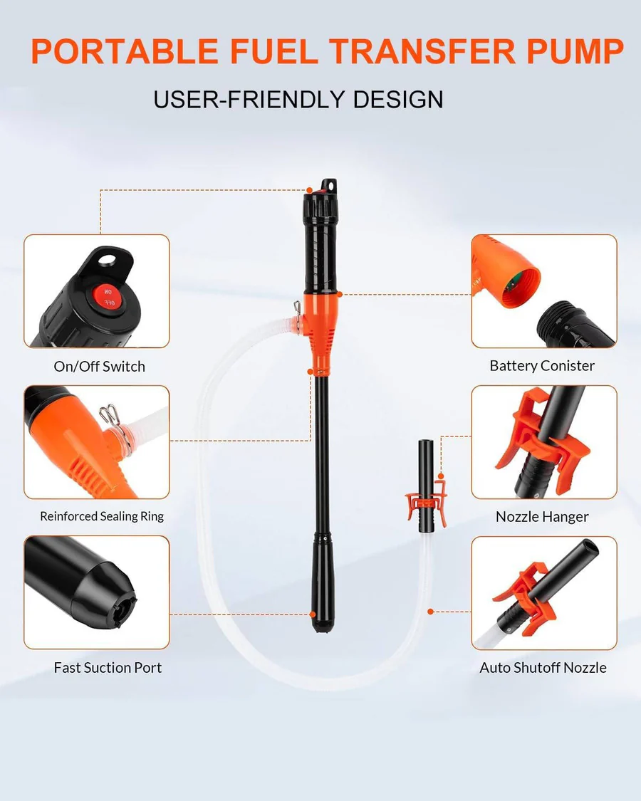 Norvo | Bärbar elektrisk siphonpump, batteridrevet væskeoverføringsverktøy