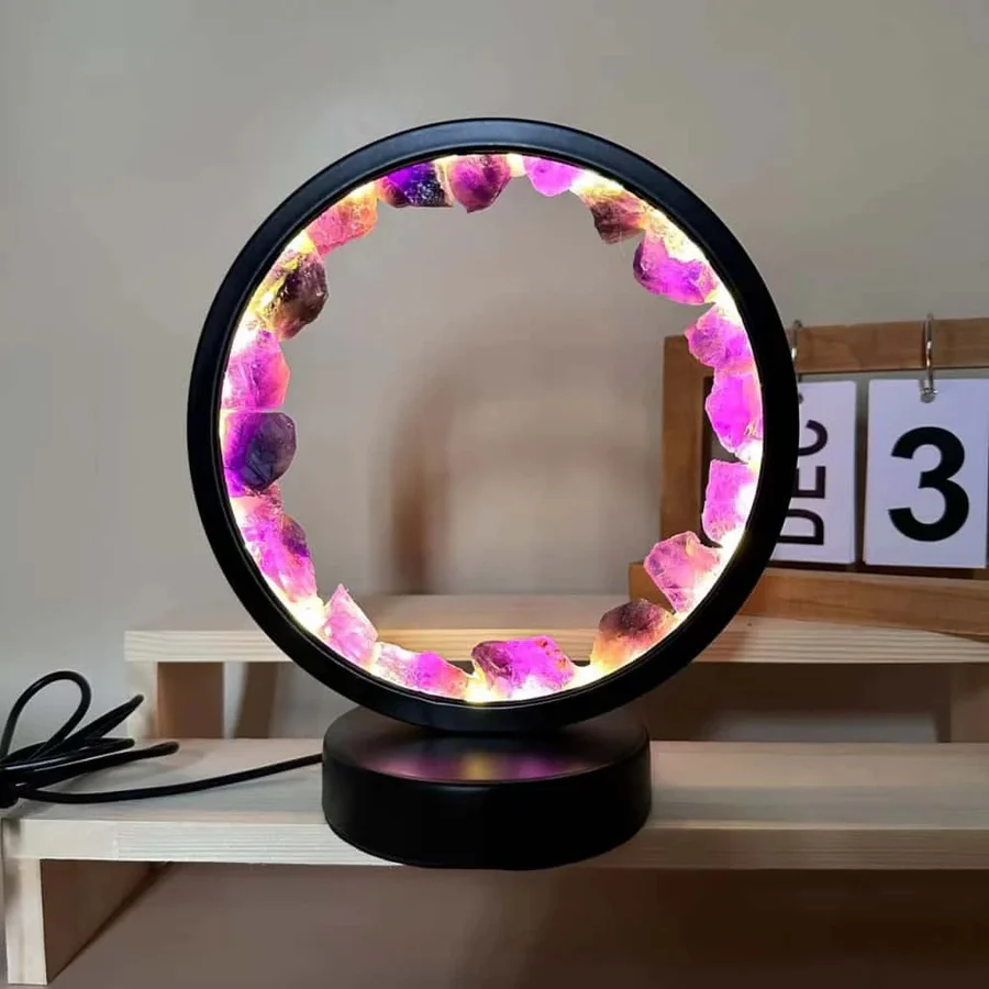 Skanto | Healing Stone Nattlampe med Krystallkolonne Design