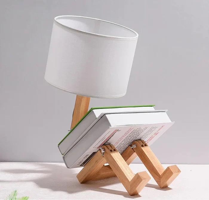 Wooden Lamp with Book Holder - RutanFlex | Skanto