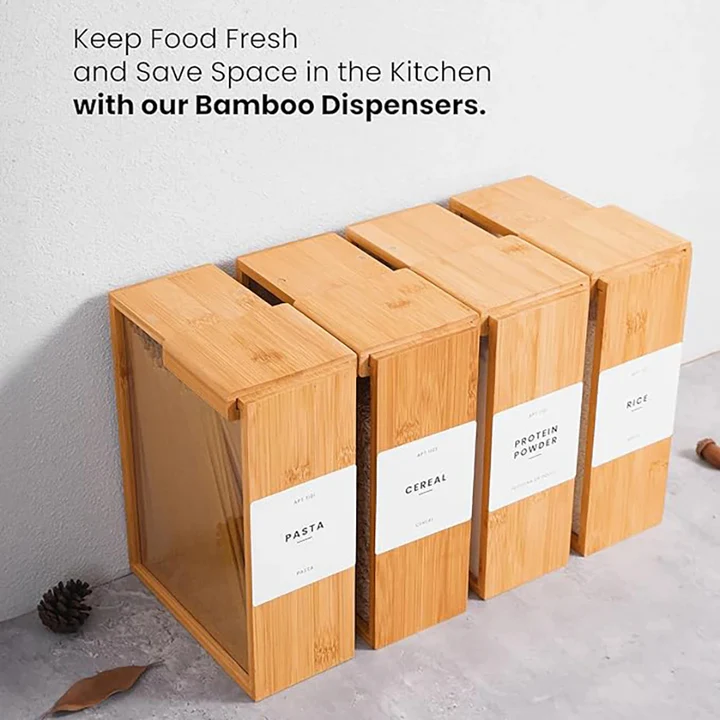 Skanto | Bamboo Cereal Dispenser og Matbeholder