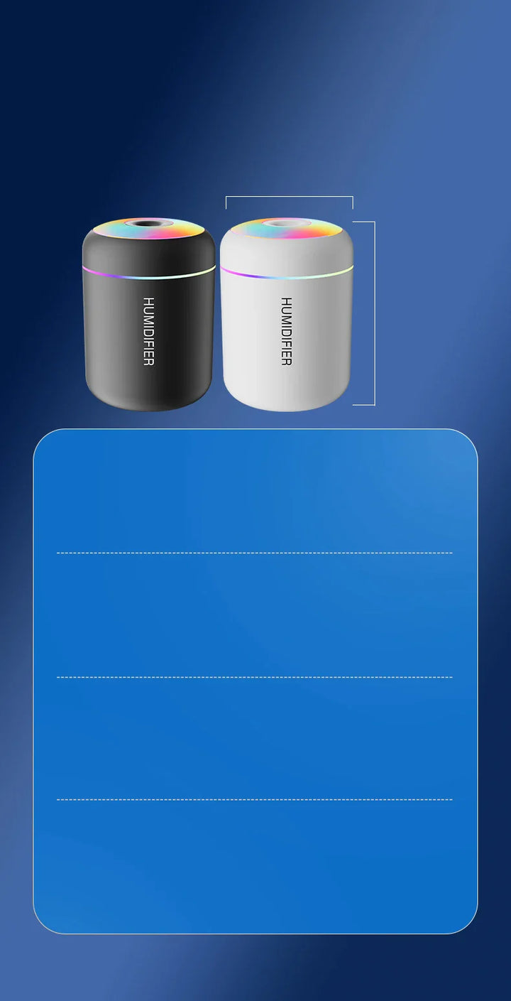Skanto | MINI LUFTFUKTER MED AROMATERAPI - USB-DREVET - PERFEKT FOR BIL OG SOVEROM