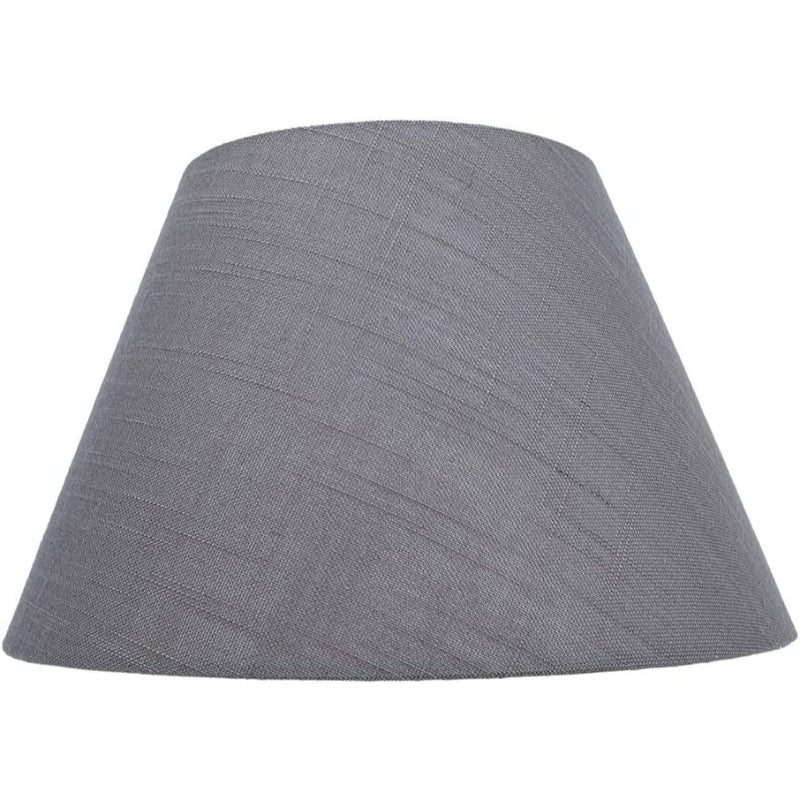Skanto | Medium lampeskjerm, fat stoff lampeskjerm for bordlampe og gulvlampe, 7x13x7.8 tommer, naturlig ventilert lin, håndlaget, edderkopp (hvit)