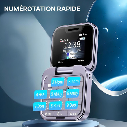 Skanto | Sammenleggbar Flip-Telefon Dual SIM | 1,77" Skjerm | 1000 mAh | Micro USB
