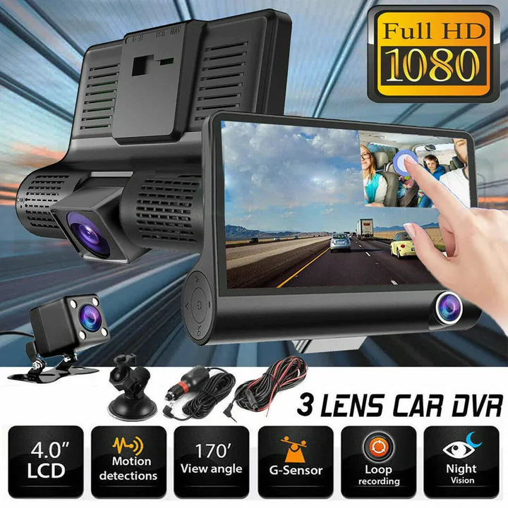 4-Zoll-Touchscreen-Front- og Rückfahrkamera