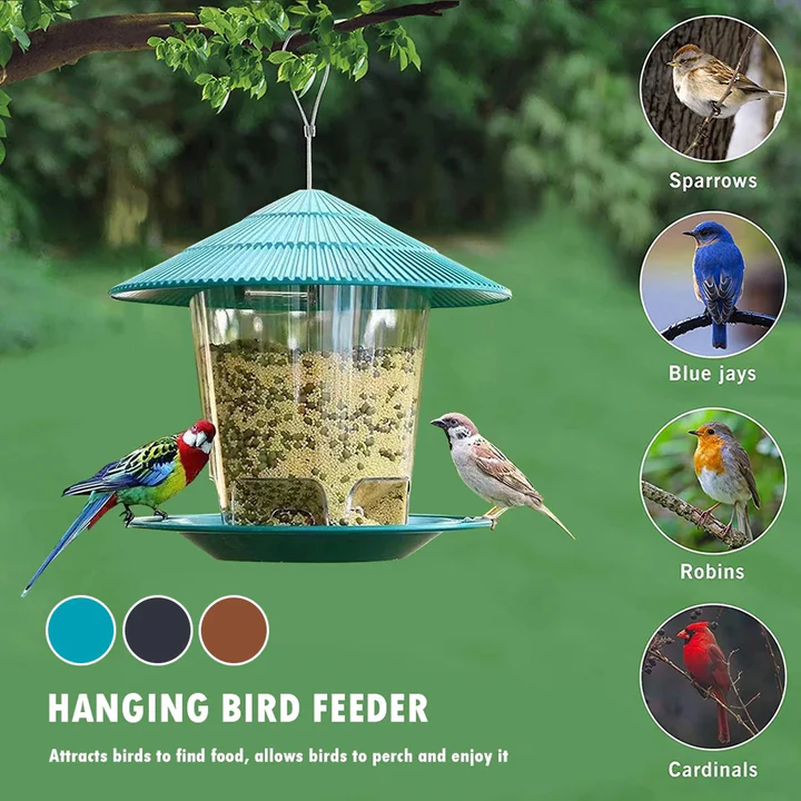 Skanto | Hengende fuglemater med automatisk frødispenser