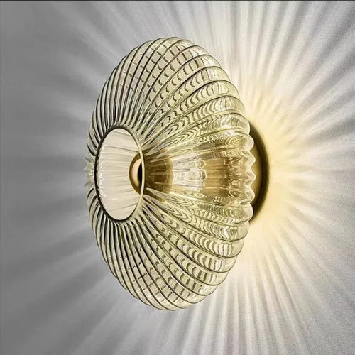 Skanto | NimbusFlux - Glassvegglampe med bølgete lys