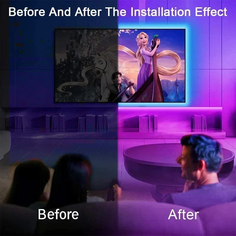 USB LED STRIPE MED FARGEMINE - RGB LYS TIL ROMDEKORASJON & TV BELYSNING | Skanto