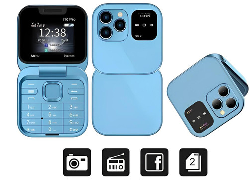 Skanto | Sammenleggbar Flip-Telefon Dual SIM | 1,77" Skjerm | 1000 mAh | Micro USB