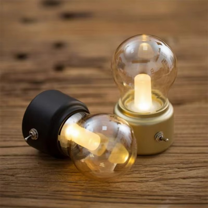 VintageGlow Trådløs Industriell Nattbordslampe Skanto
