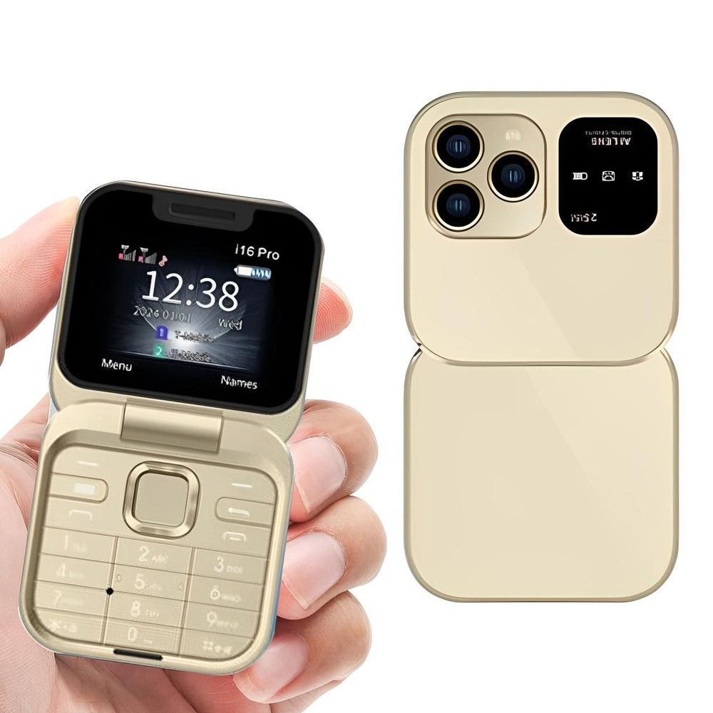 Skanto | Sammenleggbar Flip-Telefon Dual SIM | 1,77" Skjerm | 1000 mAh | Micro USB