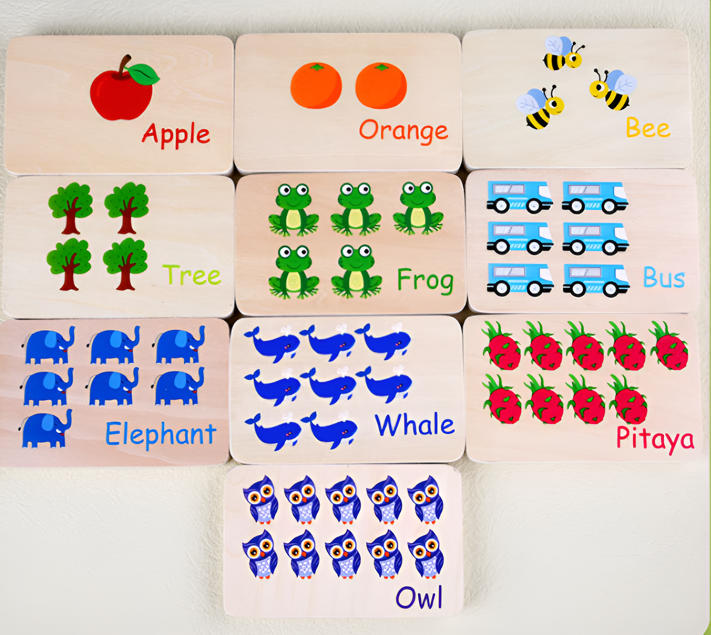 Norvo | Ecotoys CountWise | Læring å telle lekende - Tre Montessori tellebrett for småbarn og førskolebarn!