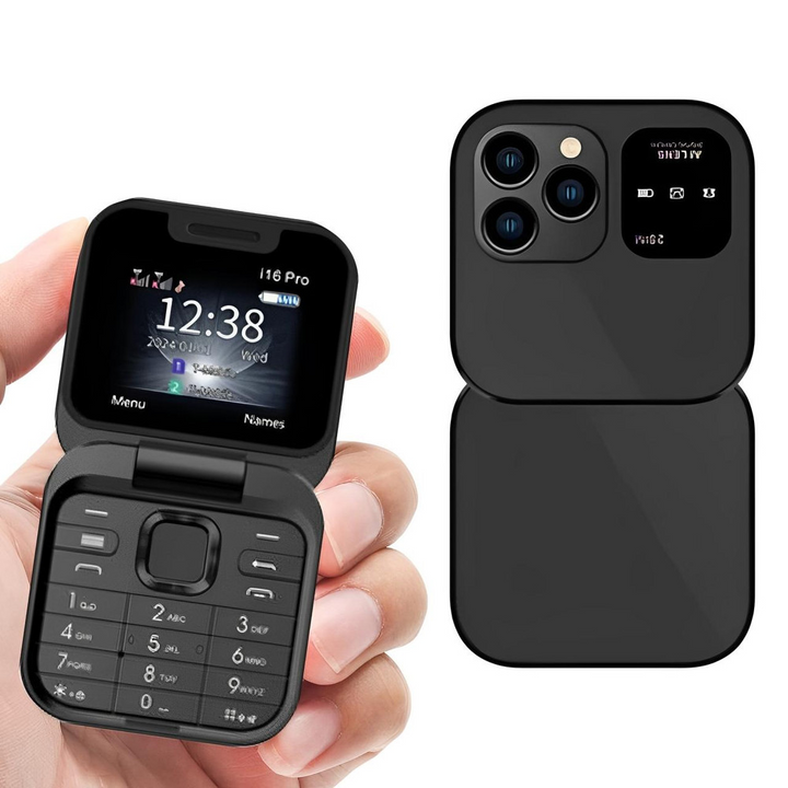 Skanto | Sammenleggbar Flip-Telefon Dual SIM | 1,77" Skjerm | 1000 mAh | Micro USB