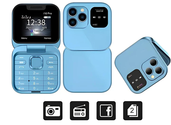Skanto | Sammenleggbar Dual SIM Telefon – Lang Batteritid & Lett