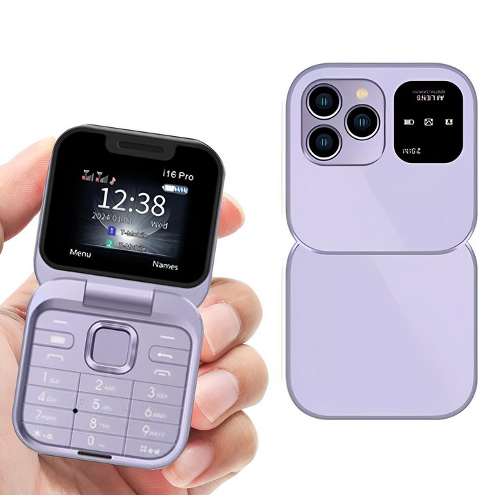 Skanto | Sammenleggbar Flip-Telefon Dual SIM | 1,77" Skjerm | 1000 mAh | Micro USB