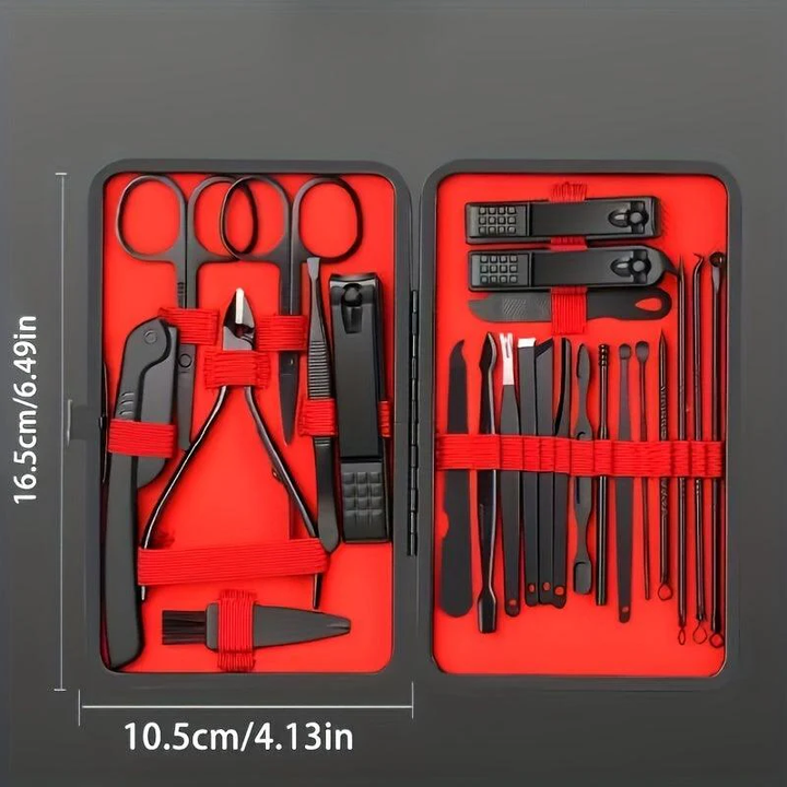 Svarte nagelknipser-sett