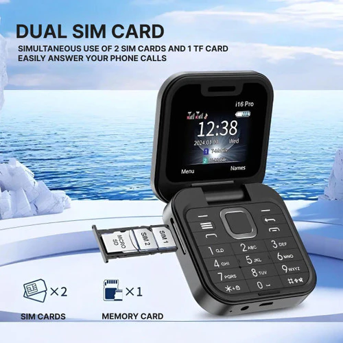 Skanto | Sammenleggbar Dual SIM Telefon – Lang Batteritid & Lett