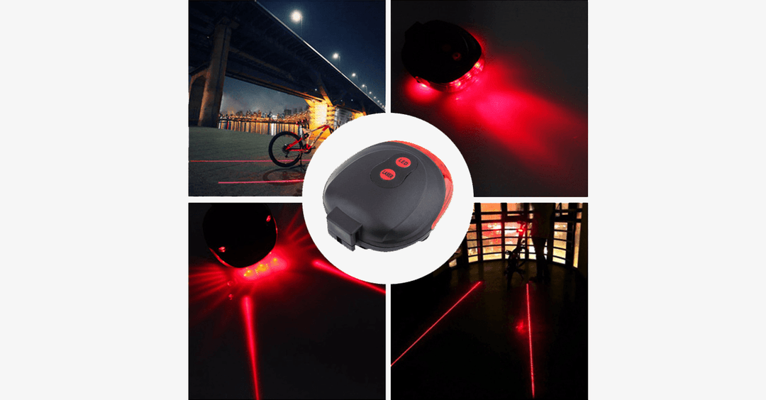 Skanto | Laser LED Baklys for Sykkel – Kjør i Stil!