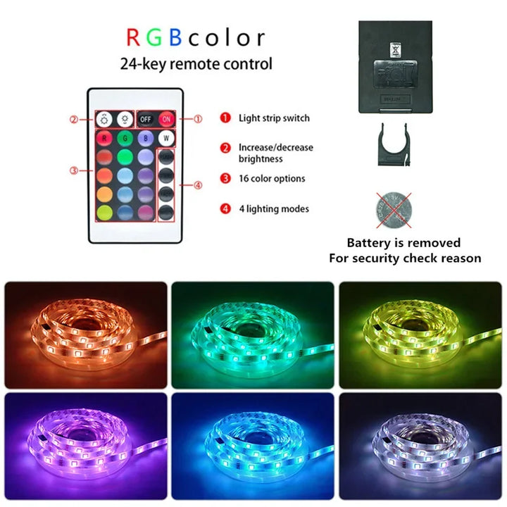 USB LED STRIPE MED FARGEMINE - RGB LYS TIL ROMDEKORASJON & TV BELYSNING | Skanto