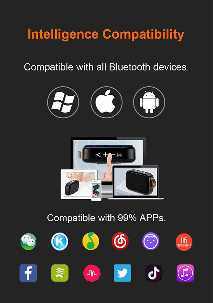 Bærbar Bluetooth-høyttaler med HiFi-lyd Skanto