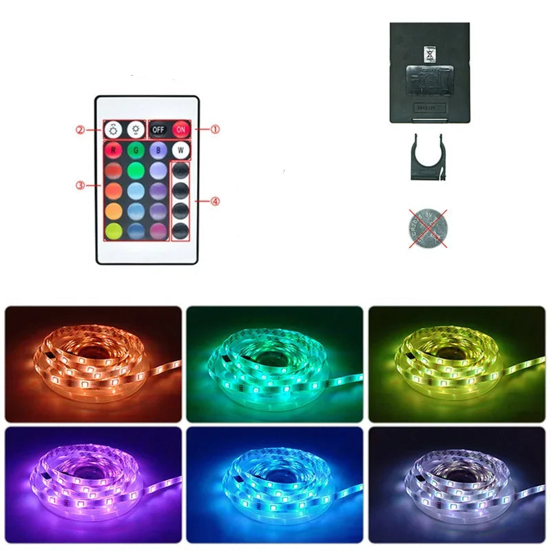 Skanto | RGB LED-bånd med USB-tilkobling - Fargeforandrende lys for omgivelses- og TV-belysning