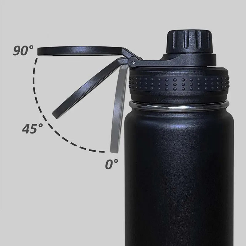 Skanto | Isolert Rustfritt Stål Vannflaske med Telefonholder – 750ml