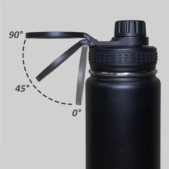Skanto | Isolert Rustfritt Stål Vannflaske med Telefonholder – 750ml