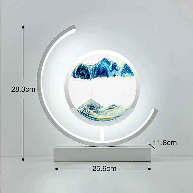 Skanto | 3D Timeglass LED-lampe, fengslende sandkunst for hjemmedekorasjoner