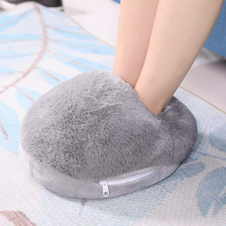 Fluffy oppvarmede fotvarmere | Koselig oppvarmet fotpute | Skanto