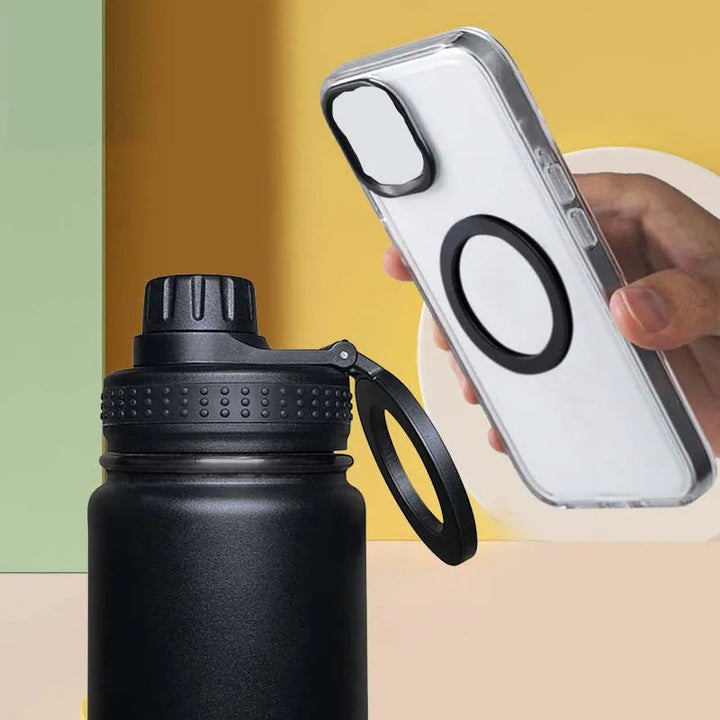 Skanto | Isolert Rustfritt Stål Vannflaske med Telefonholder – 750ml