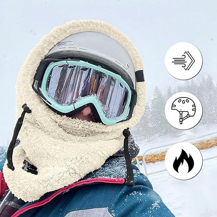 Ski maske med Sherpa hette | Skanto
