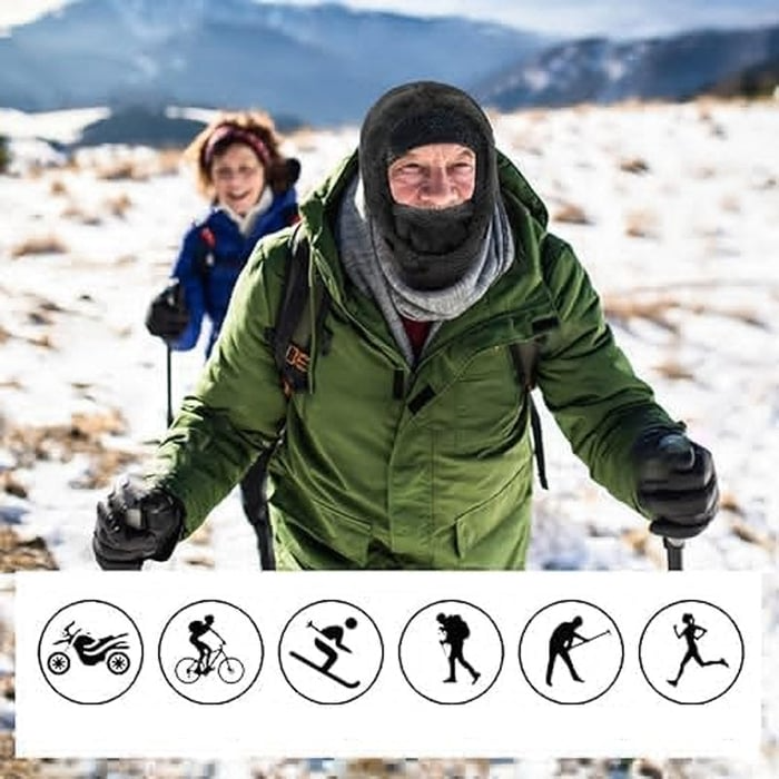 Ski maske med Sherpa hette | Skanto