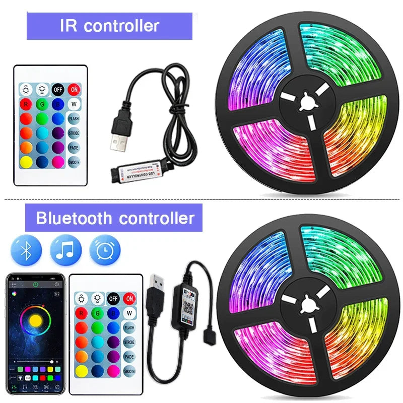 USB LED STRIPE MED FARGEMINE - RGB LYS TIL ROMDEKORASJON & TV BELYSNING | Skanto