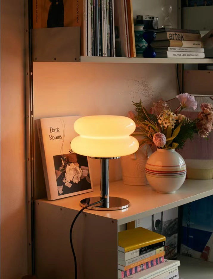 Skanto | DESIGNER GLASS TABLE LAMP - AMBIENT LED LAMP FOR BEDROOM AND STUDY