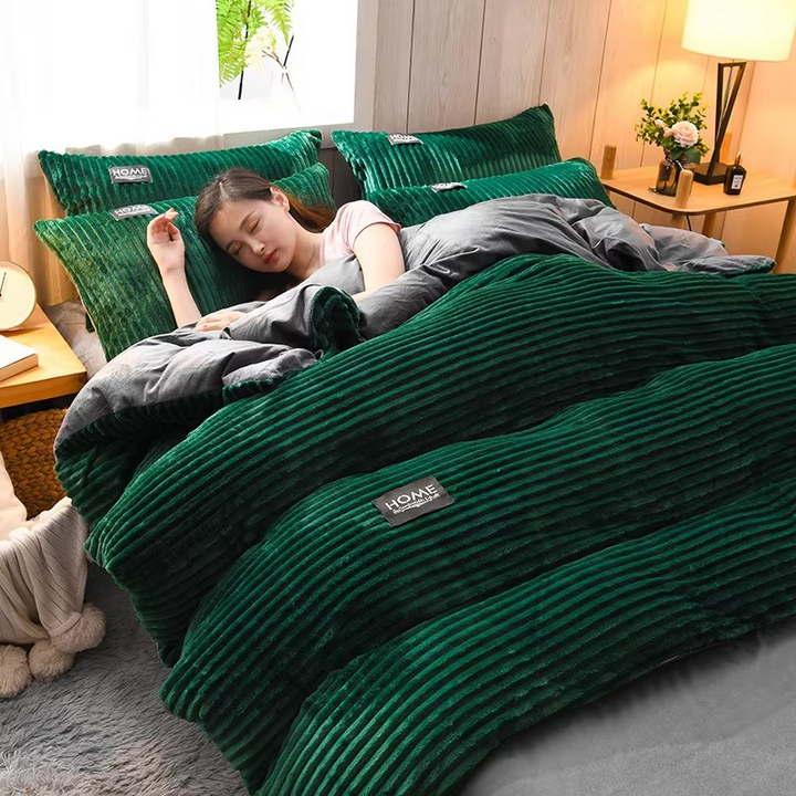 Skanto | Fløyelsfleece Teleskopdeksel for Ultimate Comfort – Myk, Varm, og Koselig Sengetøy Løsning
