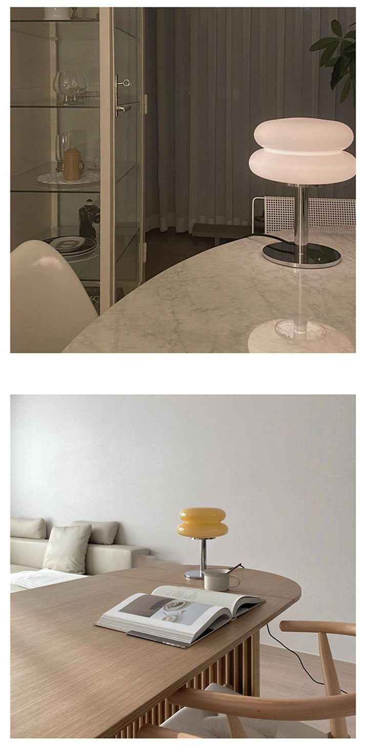 Skanto | DESIGNER GLASS TABLE LAMP - AMBIENT LED LAMP FOR BEDROOM AND STUDY