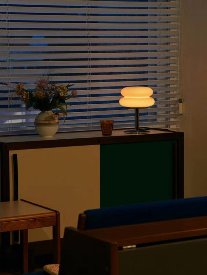 Skanto | DESIGNER GLASS TABLE LAMP - AMBIENT LED LAMP FOR BEDROOM AND STUDY